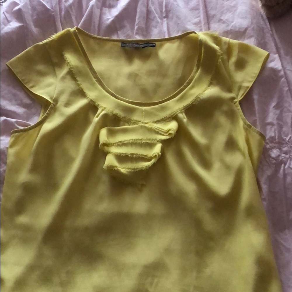 Lemon Yellow Limited Cap Sleeve Top